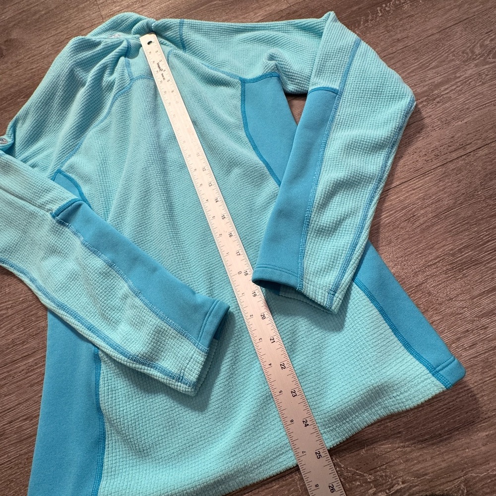 Mountain Hardwear Fleece Jacket Womens Small Blue Polyester Waffle Knit OL3654 - Picture 8 of 10